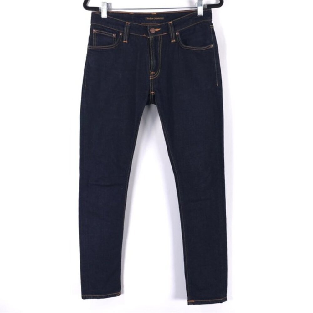 Nudie Jeans ORGANIC COTTON Skinny Lin Dry Deep Orange 1005149 Size 30x30